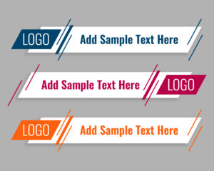 modern flat web lower third template design